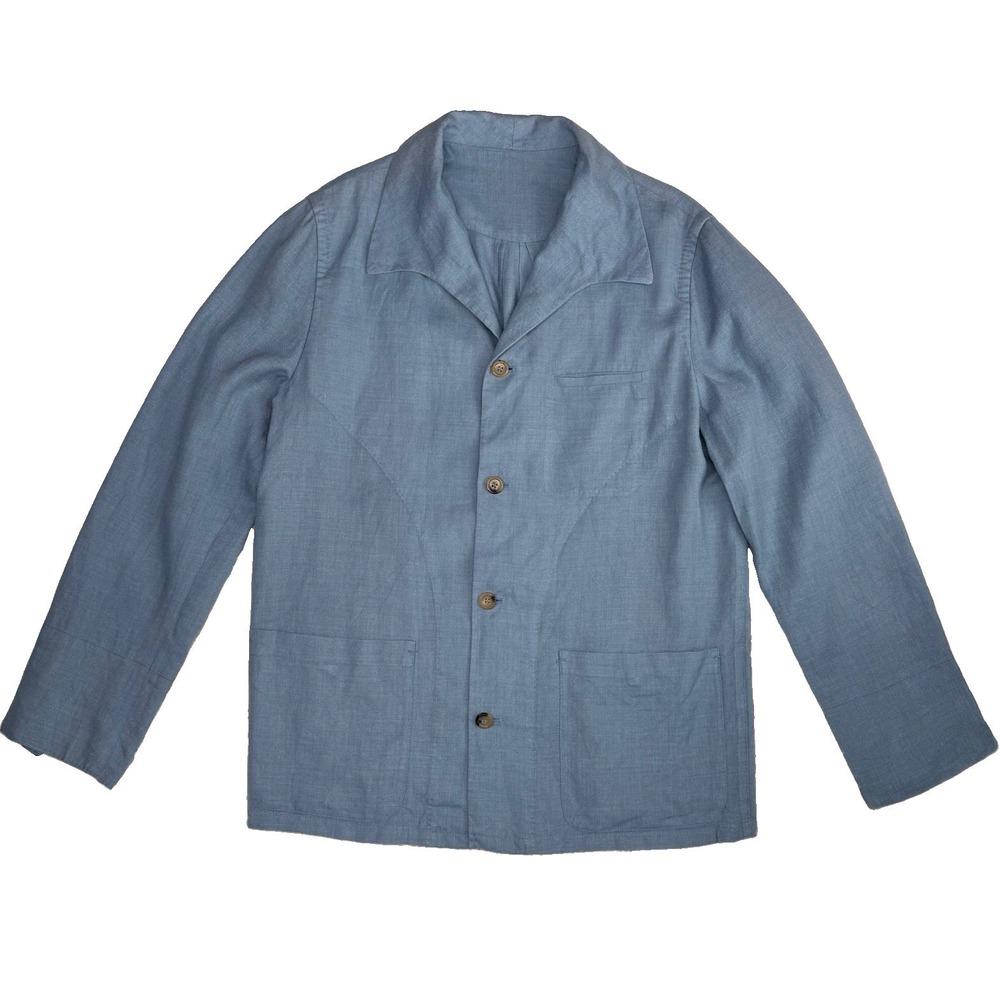 Vintage YSL Rive Gauche Linen Cashmere Overshirt Shacket Mens Size 52 Tom Ford